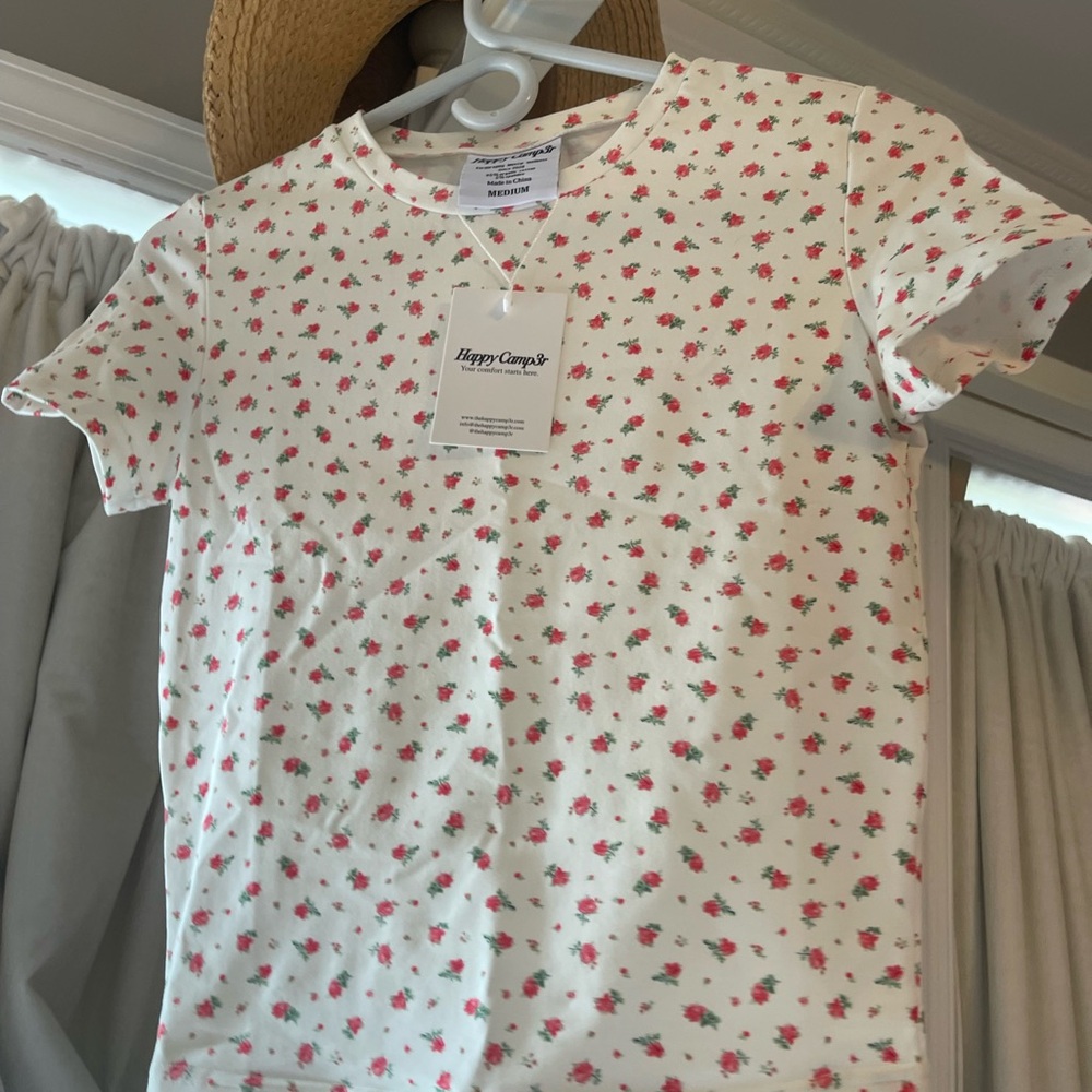 Happy Camper Rose Tee